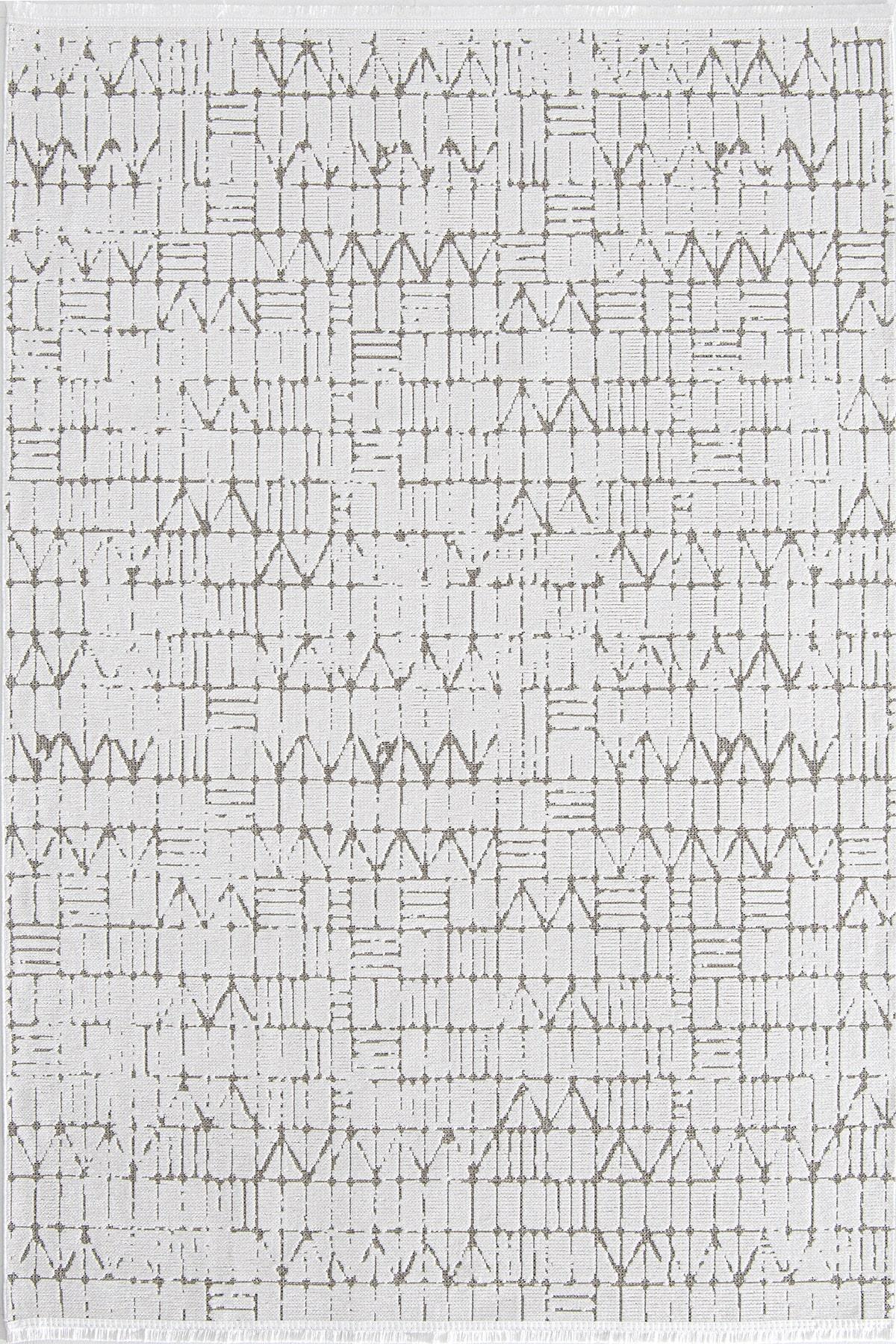 Terrace 8204 Beyaz - Beyaz Modern Stil Desenli Halı Önerisi - Binbirdesen Halı Terrace 8204 Beyaz - Beyaz Modern Stil Desenli Halı Önerisi - Görsel 1