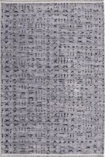 Terrace 8210 Gri - Bohem Desenli Gri Halı Modeli