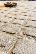 Togo 7506 Bej - Zamansız Şıklıkta Geometrik Bej Halı - Görsel 5