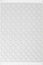 Togo 7507 Bej - Klasik ve Moderni Buluşturan Beyaz Elmas Dokulu Halı