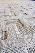 Togo 7511 Beyaz - Minimalist Tarzda Beyaz Geometrik Salon Halısı - Görsel 5