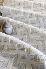 Togo 7511 Beyaz - Minimalist Tarzda Beyaz Geometrik Salon Halısı - Görsel 4