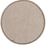 Vega 1453 Gri Daire - Giriş Alanları İçin Kaymaz Tabanlı Yuvarlak Gri Halı