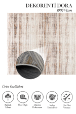 Dora 1905 Vizon - Çizgili Modern Salon ve Oturma Odası Halısı - Görsel 2