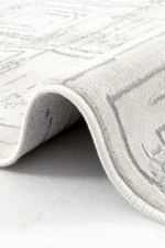 Dora 1908 Beyaz - Kare Desenli Modern Salon ve Oturma Odası Halısı - Görsel 3