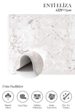 Eliza 4329 Vizon - Yumuşak Dokulu Oturma Odası Halısı - Görsel 2