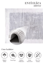 Eliza 4334 Gri - Modern Salon ve Oturma Odası Halısı - Görsel 2