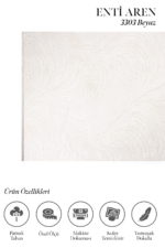 Aren 3303 Beyaz - Spiral Doku ve Beyazın Zarafetiyle Halı Tasarımı - Görsel 2