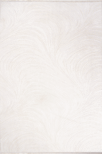 Aren 3303 Beyaz - Spiral Doku ve Beyazın Zarafetiyle Halı Tasarımı