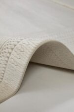 Lavin 4803 Beyaz - Aydınlık ve Sade Çalışma Odası Halısı - Görsel 4