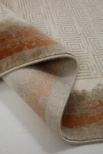 Lizbon 4513 Taba - Modern Eskitme Desenli Salon Halısı - Görsel 4