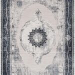 Miras 6802 Gri Mavi - Yumuşak Dokulu Salon & Yatak Odası Halısı