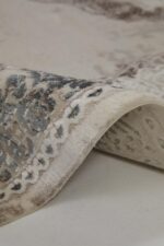 Miras 6803 Gri - Gösterişli Gri Kahve Salon Halısı Vintage Esintili - Görsel 4