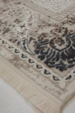 Miras 6803 Gri - Gösterişli Gri Kahve Salon Halısı Vintage Esintili - Görsel 7