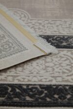 Miras 6808 Gri - Kolay Temizlenir, Soft Dokulu Makine Halı - Görsel 4