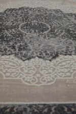 Miras 6808 Gri - Kolay Temizlenir, Soft Dokulu Makine Halı - Görsel 6