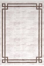 Miras 6813 Kahverengi - Klasik-Modern Tarzda Kahverengi Kenarlı Halı