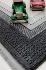 Miras 6816 Gri Mavi - Yumuşak Dokulu Konforlu Salon Halısı - Görsel 6