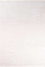 Thema 9413 Beyaz - Modern Tarzda Zarif Beyaz Salon Halısı