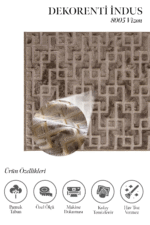 İndus 8005 Vizon - Geometrik Desenli Modern Salon Halısı - Görsel 2