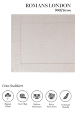 London 9002 Krem - Modern Çerçeve Desenli Krem Halı - Görsel 2