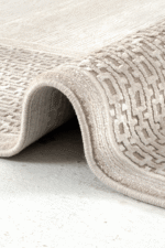 Momentus 9602 Bej - Modern Kenar Desenli Bej Salon Halısı - Görsel 3