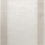 Momentus 9602 Bej - Modern Kenar Desenli Bej Salon Halısı