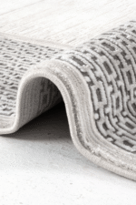 Momentus 9608 Gri - Çerçeve Desenli Modern Gri Halı - Görsel 3