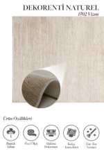 Naturel 1702 Vizon - Minimalist Tarzda Vizon Renk Halı Modeli - Görsel 2