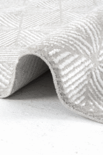 Norm 6211 Beyaz - Üç Boyutlu Efektli Beyaz Geometrik Halı - Görsel 2