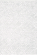 Norm 6220 Beyaz - Zarif Çizgili Beyaz Salon Halısı