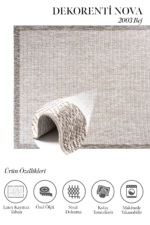 Nova 2003 Bej - Bej Renkli Modern Oturma Odası Halısı - Görsel 2