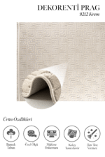 Prag 9212 Bej - Soft Bej Tonlarında Şık ve Minimal Halı Modeli - Görsel 2