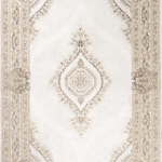 Arya 2603 Bej - Gösterişli Motiflerle Bej Renk Salon Halısı