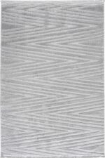Eyfel 3107 Gri - Çağdaş Stil Zigzag Gri Halı Modeli