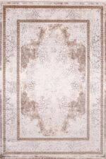 Naturel 1712 Kahve - Vintage Görünümlü Kahve Renk Halı Modeli