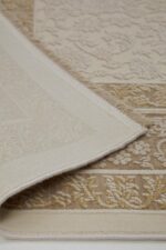 Naturel 1714 Krem - Geniş Bordürlü Krem Kahve Halı Modeli - Görsel 5