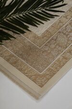 Naturel 1714 Krem - Geniş Bordürlü Krem Kahve Halı Modeli - Görsel 7