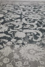 Naturel 1715 Gri - Vintage Gri Üzerine Beyaz Barok Halı Modeli - Görsel 5