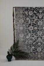 Naturel 1715 Gri - Vintage Gri Üzerine Beyaz Barok Halı Modeli - Görsel 9