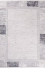 Nita 1201 Gri - Çağdaş Stil Kare Dokulu Salon Halısı