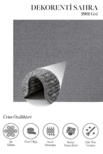 Sahra 9901 Gri - Minimalist Dekorasyonlara Uyumlu Halı - Görsel 2