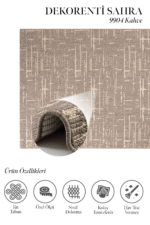 Sahra 9904 Kahverengi - Doğal Dokulu Kahverengi Halı Modeli - Görsel 2