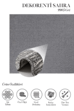 Sahra 9905 Gri - Modern İç Mekanlar İçin Gri Halı Seçeneği - Görsel 2
