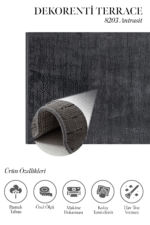 Terrace 8203 Antrasit - Yoğun Antrasit Rengiyle Şıklık Sunan Halı - Görsel 2