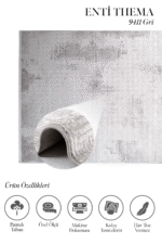 Thema 9411 Gri - Desen ve Efekt Harmanlı Gri Halı Modeli - Görsel 2