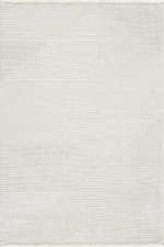 Vega 1454 Krem - Modern Daire Desenle Krem Halı Estetiği