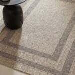 Dekorenti Beirut 9101 Bej Modern Dokulu Çerçeve Desenli Jüt Taban Halı