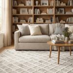 Dekorenti Bonn 8802 Krem Halı – Modern Geometrik Desenli Tozumaz Halı