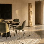 Dekorenti Bonn 8805 Krem Daire Halı – Modern Geometrik Desenli Tozumaz Halı